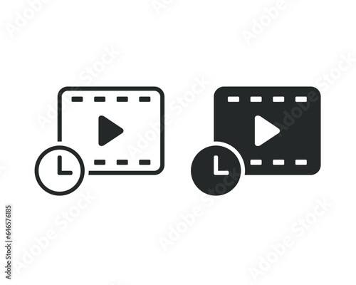 Video time icon symbol. Illustration vector