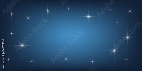 Wallpaper Mural Dark blue winter background decorated shining stars. Radial gradient. Festive magic abstract background with copy space. Template for design. Starry sky Torontodigital.ca