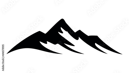 Mountain, rocks vector logo design concept. Isolated on white background.