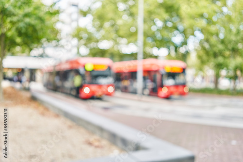 Blurred background of bus