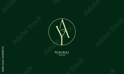 Alphabet Icon Logo Letter YA or AY