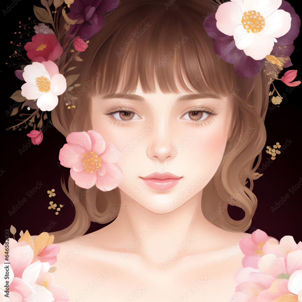 花と女 ジェネレーティブ AI 花と女 ジェネレーティブ AI