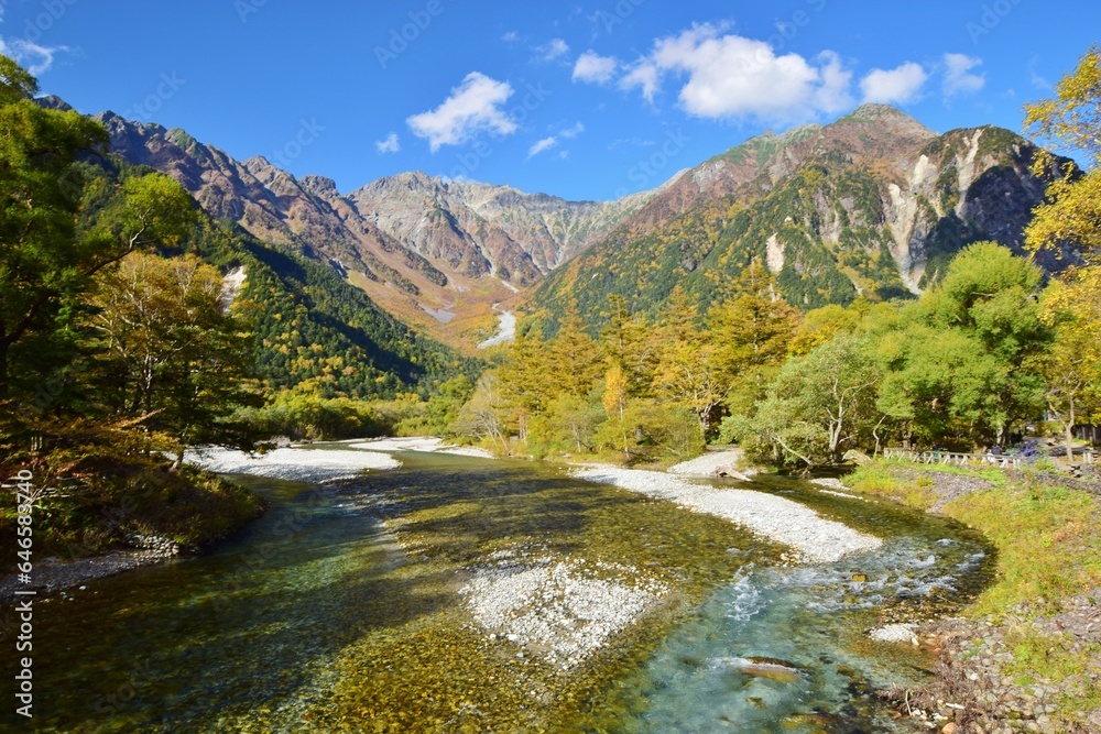 上高地　秋景色