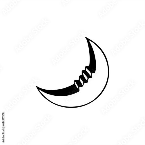 vector illustration of moon with stairs concept