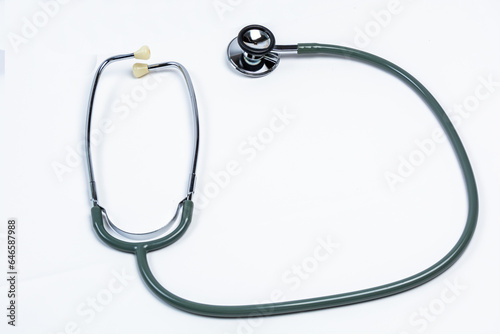 Stethoscope on white background.