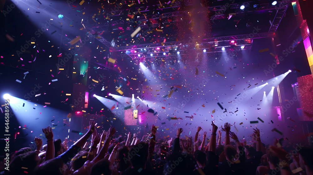 Obraz premium Clock Strikes, Hearts Race: The Joy of New Years Eve Countdown