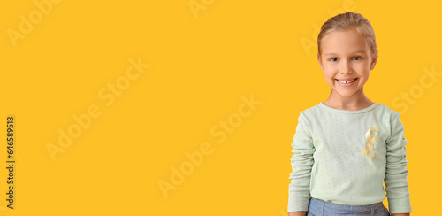 Little girl with golden rib...