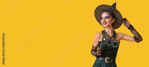 Beautiful young witch on ye...