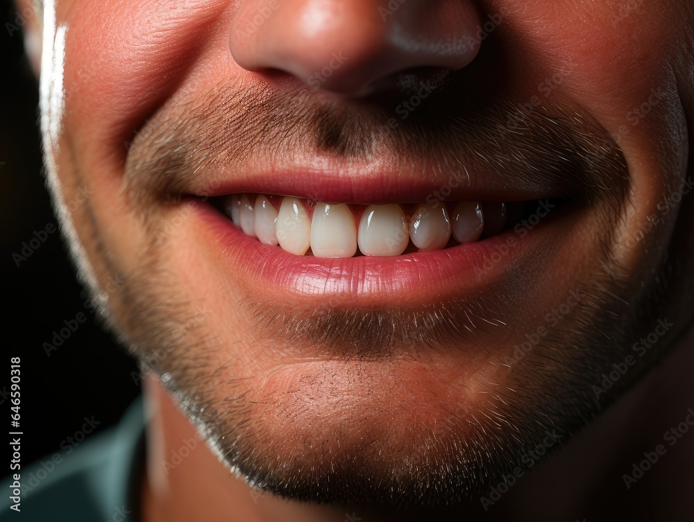 Fototapeta premium perfect beautiful white teeth. generative AI