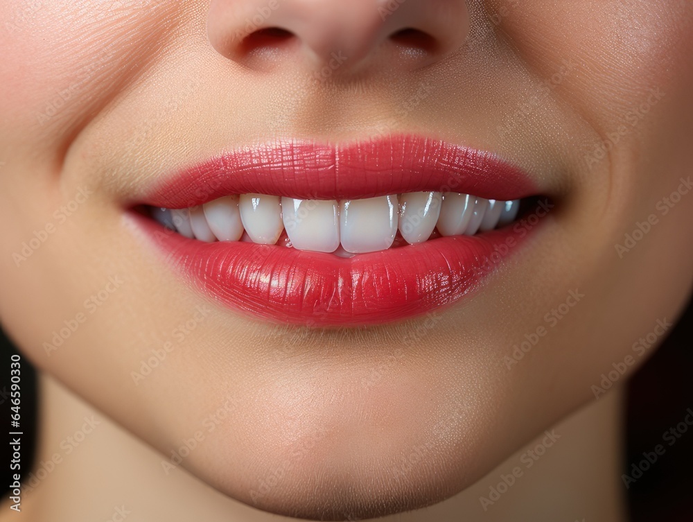 Fototapeta premium perfect beautiful white teeth. generative AI