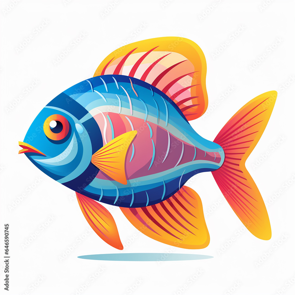 Underwater Magic Fish Illustration