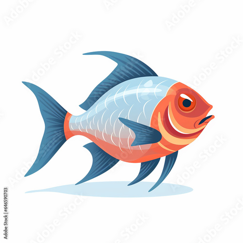Shimmering exotic fish illustration