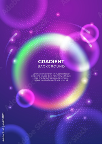 Vector gradient abstract colorful poster template design