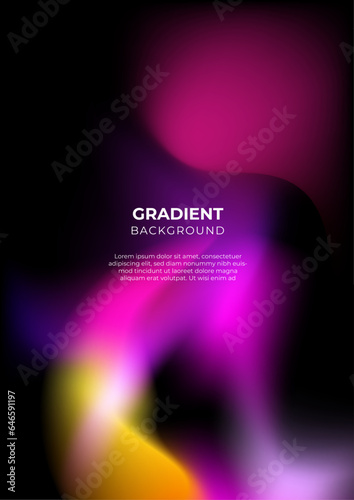 Colorful gradient abstract vector poster background