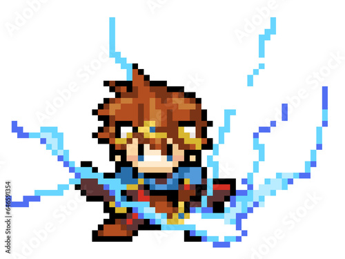 Fotografía ドット絵　勇者　雷剣