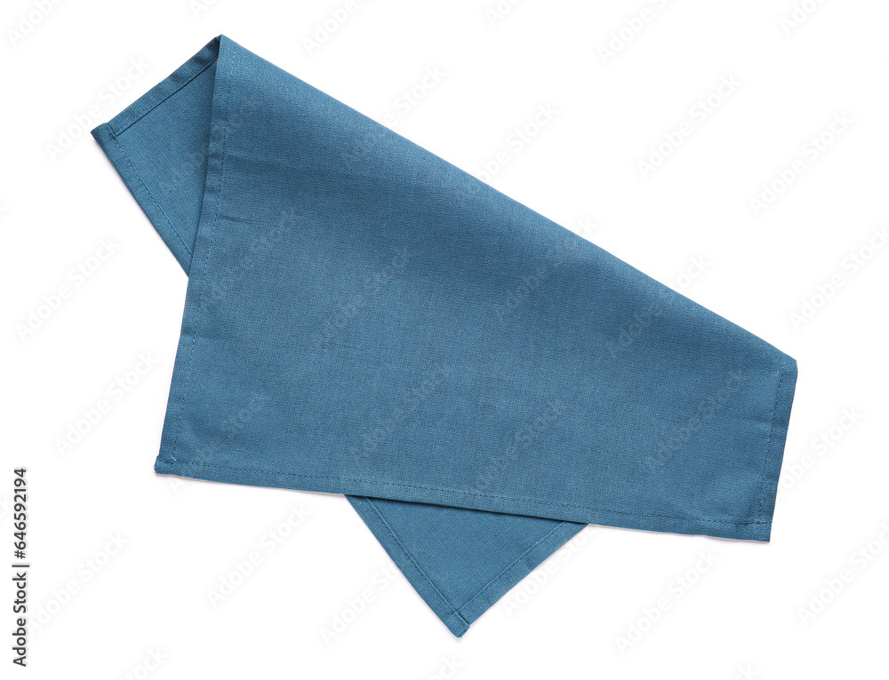 New cotton napkin isolated on white background New cotton napkin isolated on white background