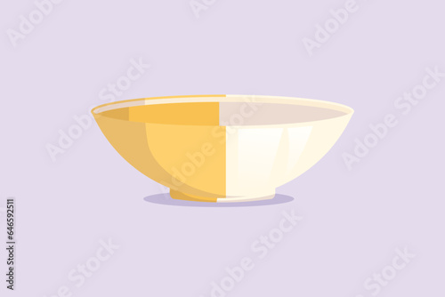 Modern ceramic kitchen utensils concept. Colored flat vector illustration isolated. 