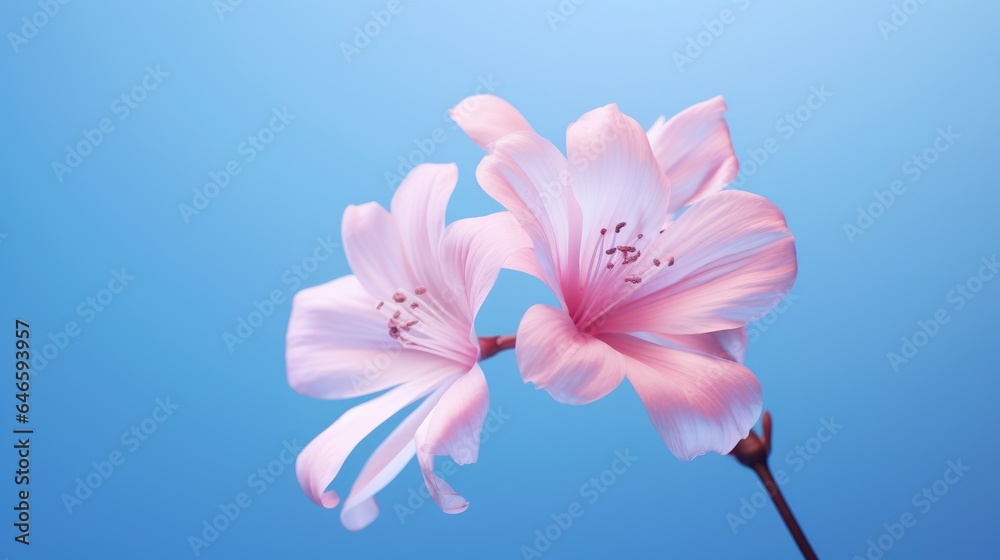 Fototapeta premium Delicate Blossom Under a Clear Blue Sky
