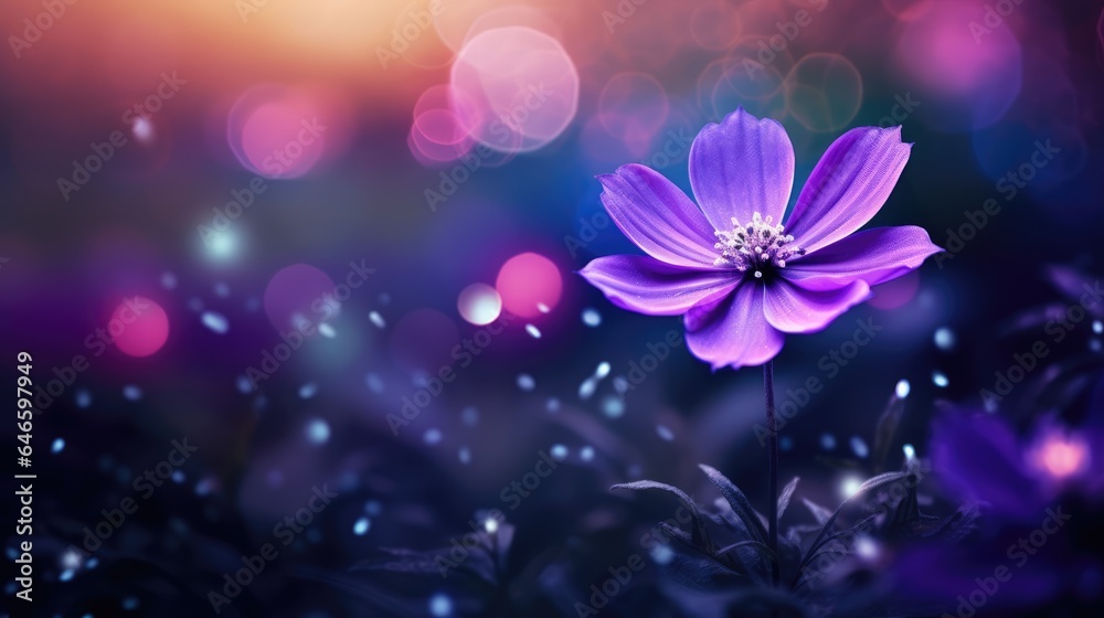 Blooming Beauty: Colorful Macro Photography of a Purple Flora Blooming Beauty: Colorful Macro Photography of a Purple Flora