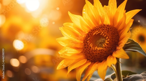 Blooming Sunflower: Beauty in Nature's Freshness and Fragility