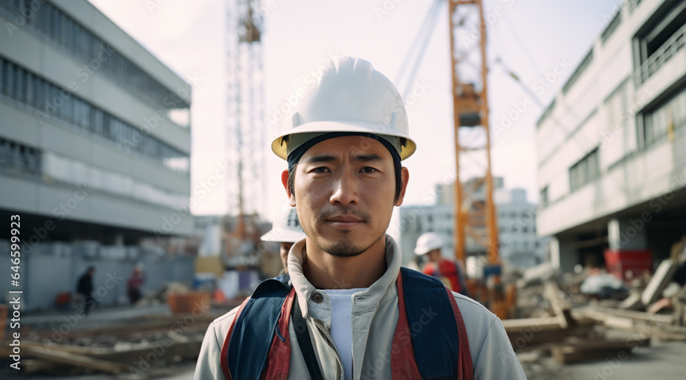 建設現場に立つ作業員