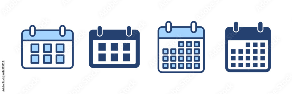 Calendar icon vector. Calender sign and symbol. Schedule icon symbol Calendar icon vector. Calender sign and symbol. Schedule icon symbol