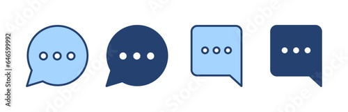Chat icon vector. speech bubble sign and symbol. comment icon. message