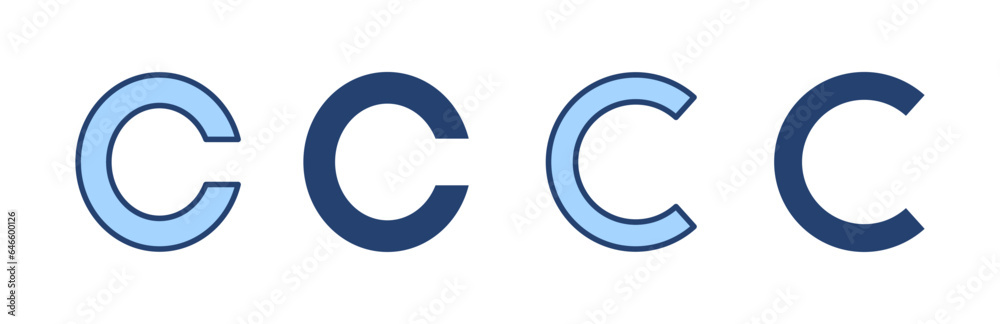 Copyright icon vector. copyright sign and symbol Copyright icon vector. copyright sign and symbol