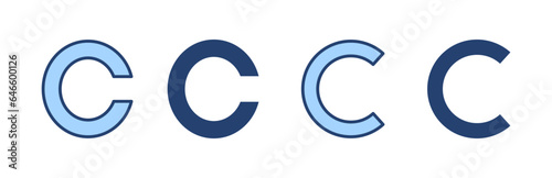 Copyright icon vector. copyright sign and symbol