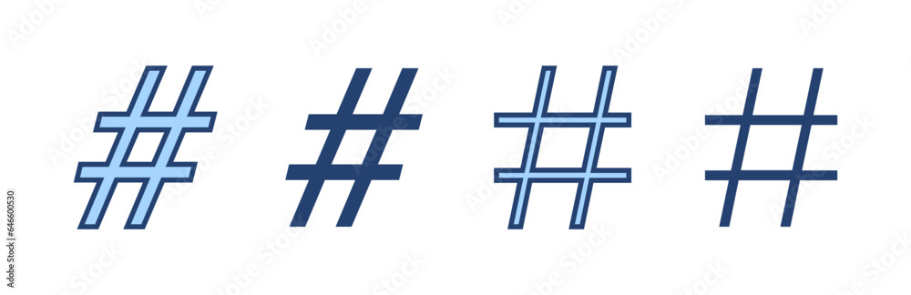 Obraz premium Hashtag icon vector. hashtag sign and symbol