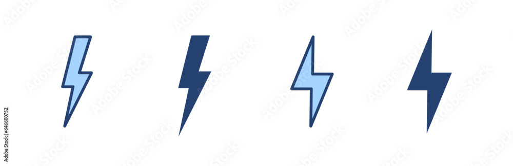 Lightning icon vector. electric sign and symbol. power icon. energy sign Lightning icon vector. electric sign and symbol. power icon. energy sign