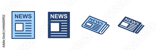 Newspaper icon vector. news paper sign and symbolign
