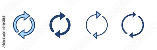 Refresh icon vector. Reload sign and symbol. Update icon.