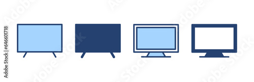 Tv icon vector. television sign and symbol