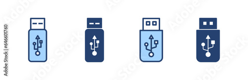Usb icon vector. Flash disk sign and symbol. flash drive sign.