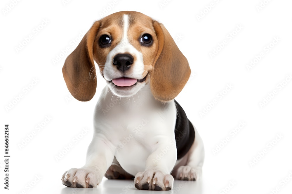 beagle puppy isolated on white