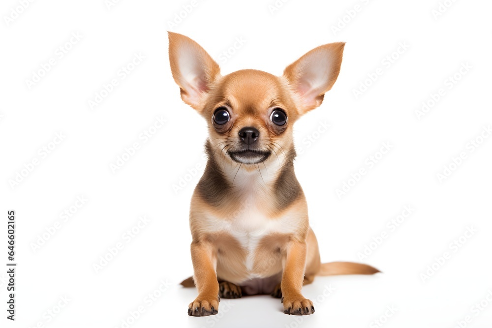 chihuahua puppy isolated on white background