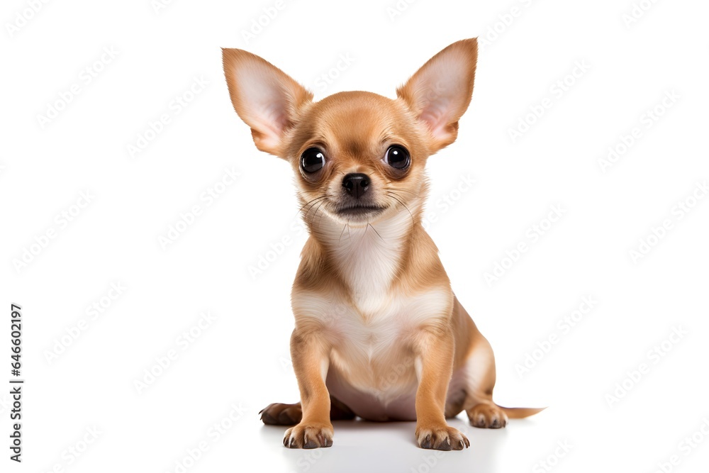 chihuahua puppy isolated on white background