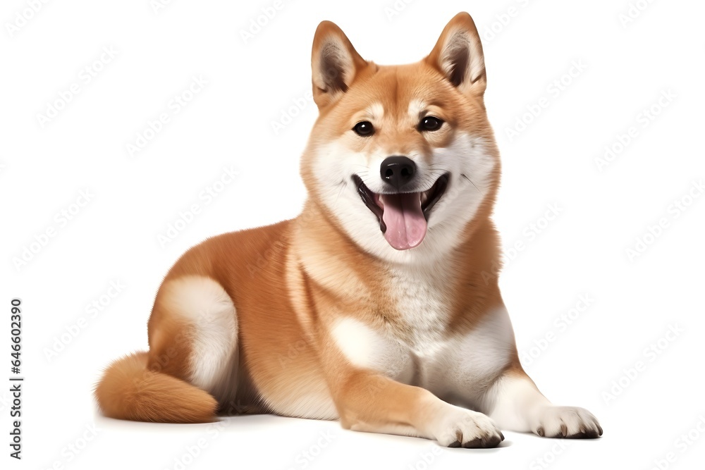 portrait of a shiba inu dog