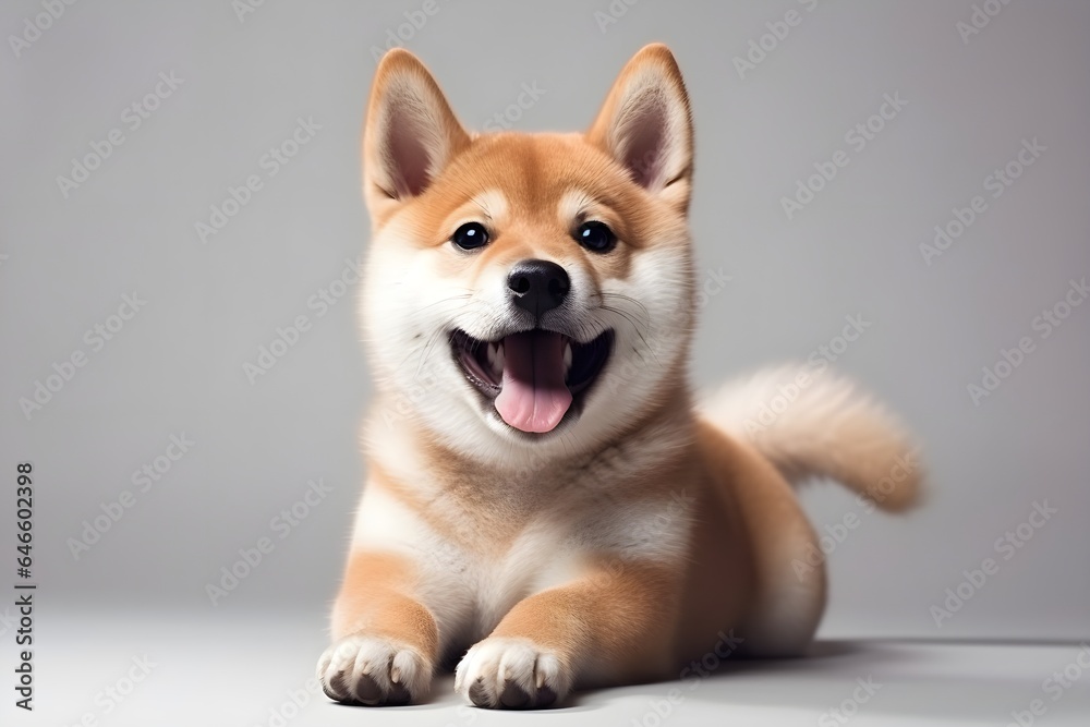 portrait of a shiba inu puppy