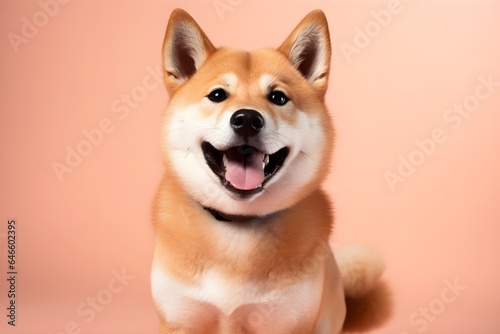 close up portrait of a shiba inu dog © daniel