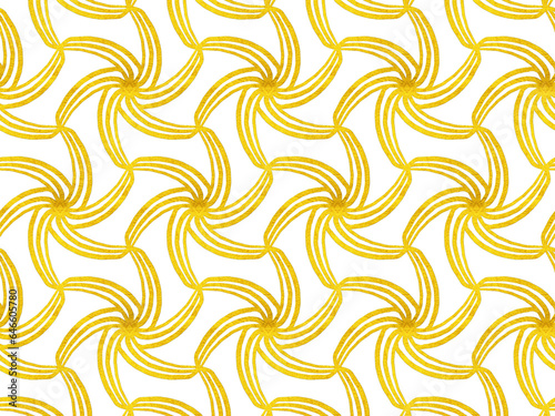 Gold seamless flowers pattern