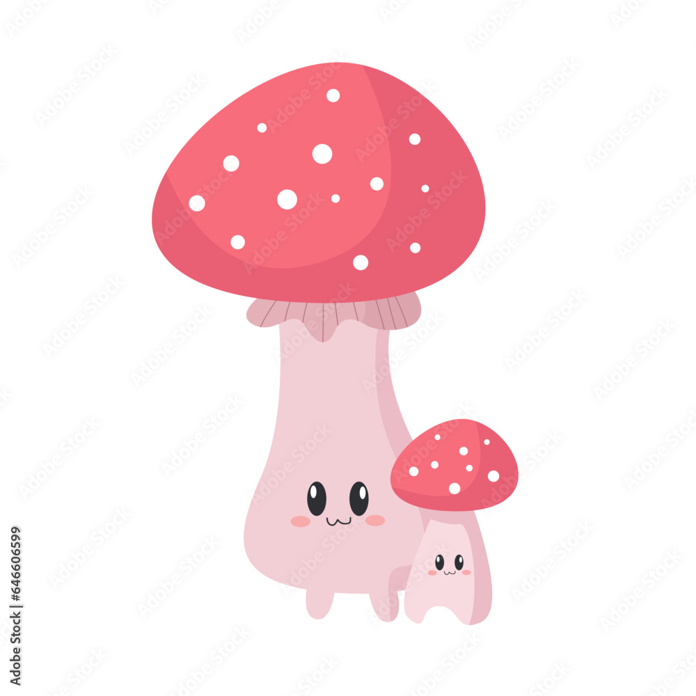 vector happy cute mushroom cartoon vector icon illustration vector happy cute mushroom cartoon vector icon illustration