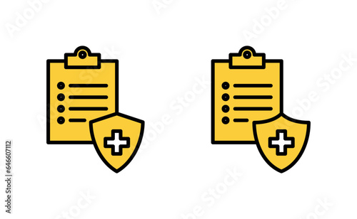 Medical insurance icon set tor for web and mobile app. health insurance sign and symbol