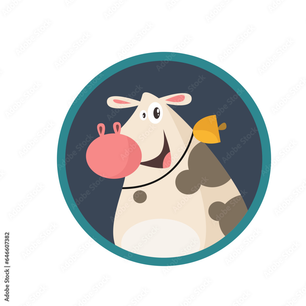 vector cute cow logo cartoon vector icon illustration vector cute cow logo cartoon vector icon illustration