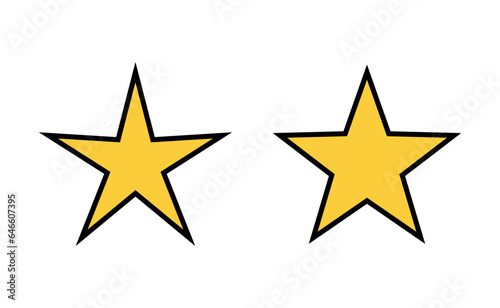 Star Icon set for web and mobile app. rating sign and symbol. favourite star icon