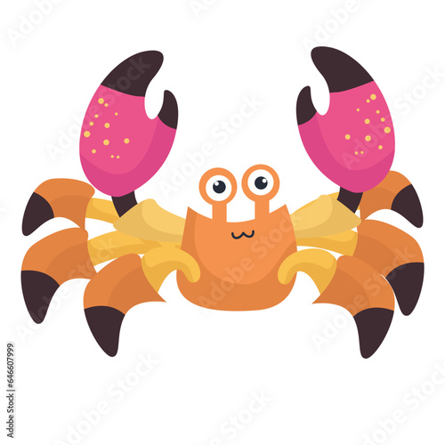 vector cute crab illustration character