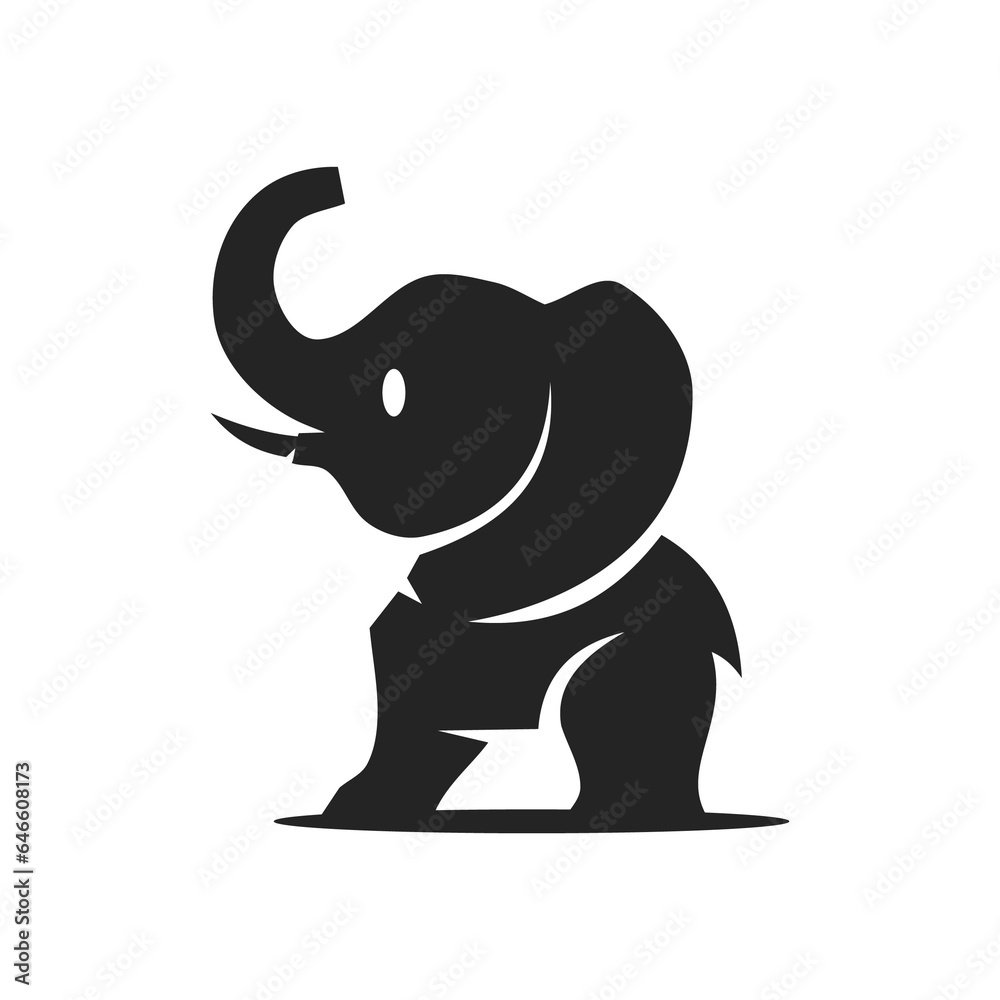 Fototapeta premium elephant logo template Isolated. Brand Identity. Icon Abstract Vector graphic