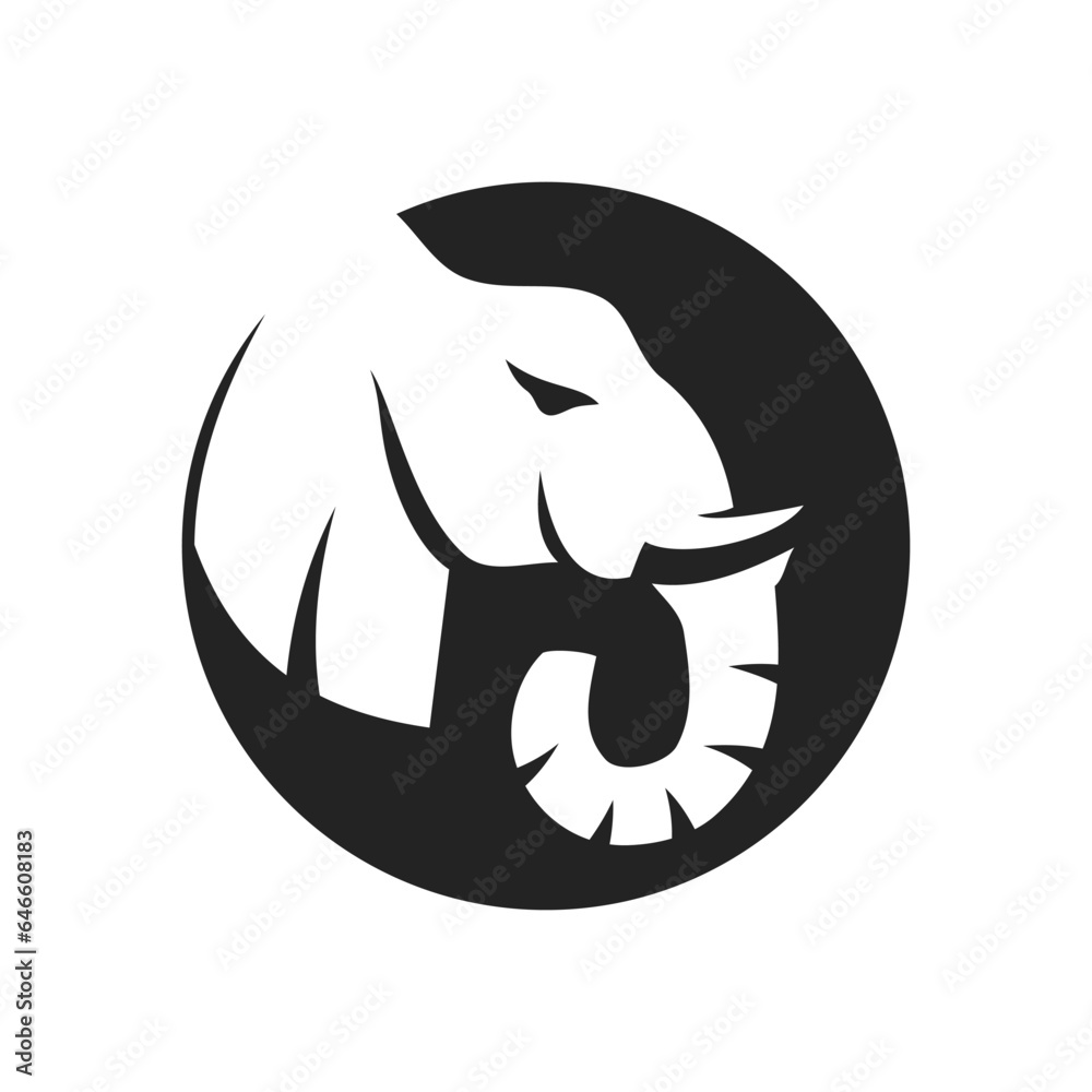 elephant logo template Isolated. Brand Identity. Icon Abstract Vector graphic elephant logo template Isolated. Brand Identity. Icon Abstract Vector graphic