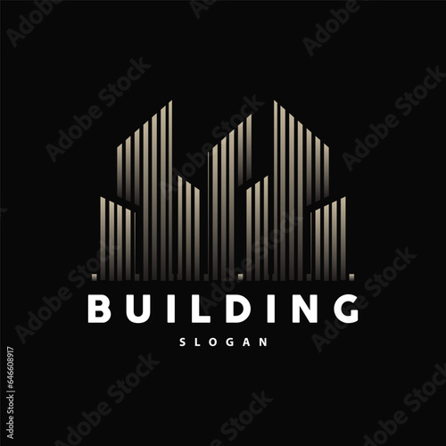 Building Real Estate Apartment Construction Logo, Elegant Premium Rustic Monogram Vector Design
